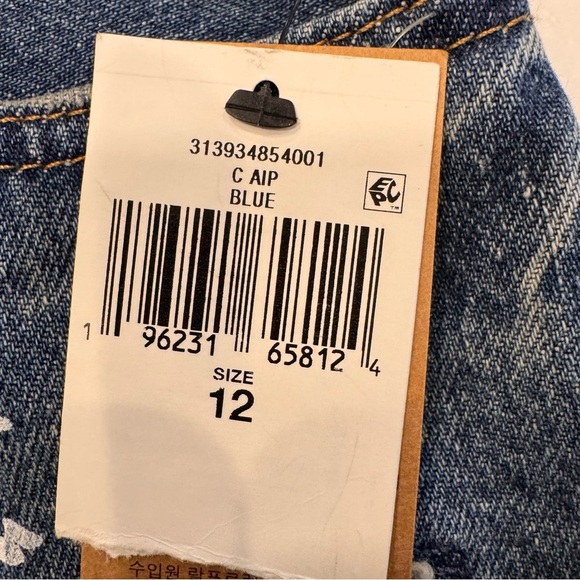 NWT Polo Ralph Lauren Girls Shorts Paint Splatter Distressed Denim Size 12 - Picture 4 of 11